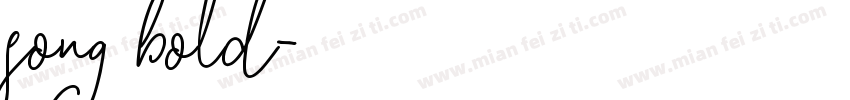 song bold字体转换